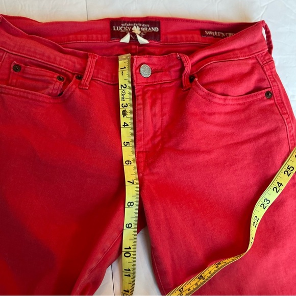 Lucky Brand Sweet’n Crop Red Jeans Size 26 / 2 - Picture 5 of 8